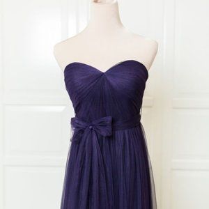 Jenny Yoo Annabelle convertible bridesmaid dress in dark purple, size 2